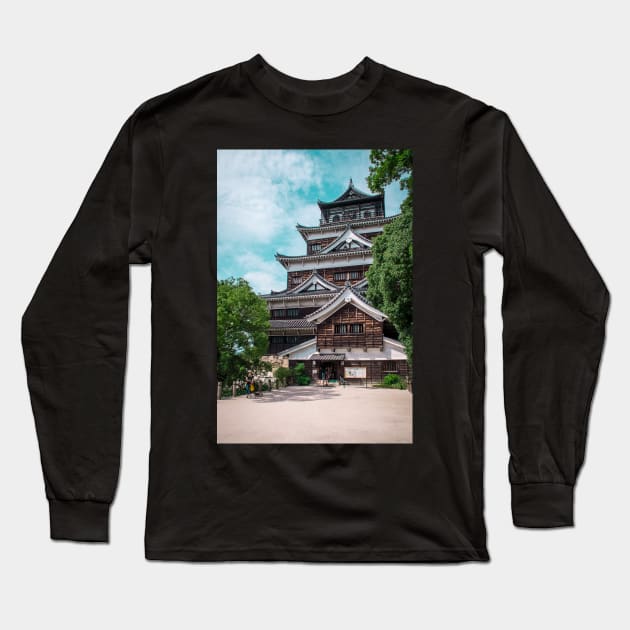 Hiroshima castle (広島城 hiroshima jō) also known as carp castle (鯉城 rijō) Long Sleeve T-Shirt by AvonPerception